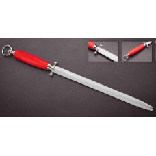 ACERO OVALADO 31cm. FINO - MANGO ROJO